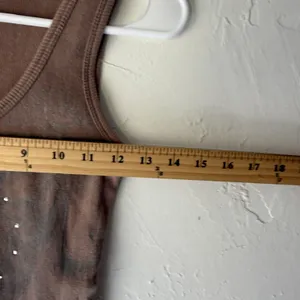 Daytrip Y2k Tank Top Womens‎ Small Brown Lace Trim Ribbed Sleeveless Boho thumbnail 6