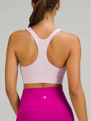 Lululemon Wunder Train Longline Bra *Medium Support, C/D Cup Pink Peony 4 thumbnail 2