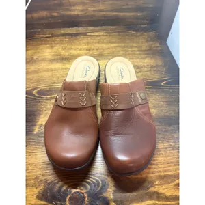 Clarks‎ Brown Mules Size 8.5 Wide thumbnail 2