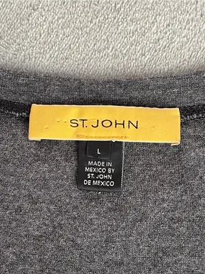 ST. JOHN square neck striped lightweight sweater luxury resort classic old money thumbnail 5