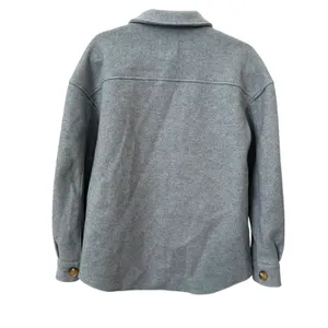 AVEC LES FILLES Buttoned Shacket Light Blue‎ NWOT Sz Small thumbnail 2