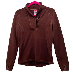 The North Face Fleece Pullover Sweater Brown‎ Medium thumbnail 1
