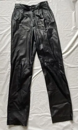 Dana Buchman Women's Black 100% Leather Pants Size‎ 4 Soft Lined W Flaw thumbnail 1