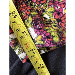Free‎ People Sun Chaser Floral High Rise Cord Corduroy Pants Size 26 thumbnail 6