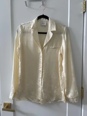 Reformation ivory Ella silk set thumbnail 7