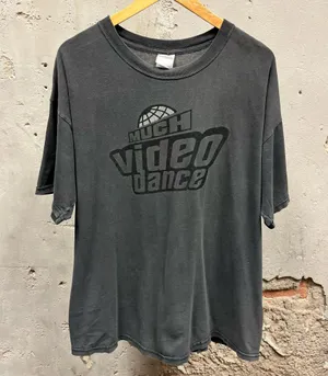 The Vintage Shop Vintage 90s Y2K Much Video Dance Party Promo T-Shirt Unisex MTV XL Gray 00s thumbnail 1