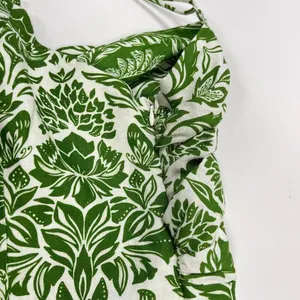 NWOT Farm Rio Floral Delicate Tapestry Linen Drop-Waist Midi Dress Size XL Green thumbnail 15