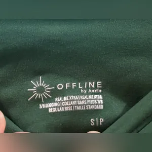 OFFLINE By Aerie Real Me Xtra 7/8 Crossover Leggings Regular Rise Size S Green thumbnail 3