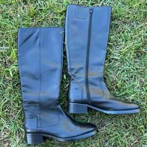 DONALD J PLINER black leather size 6 TALL FLAT RIDING boots Bixbi3-35- c thumbnail 3