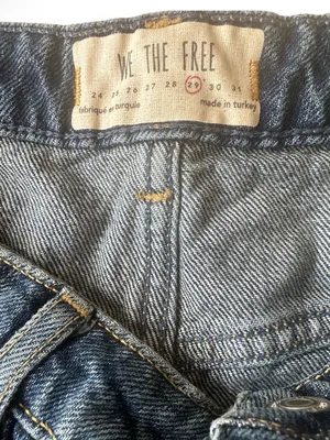 Free People "Harvey" Distressed Denim Mini Skirt thumbnail 2