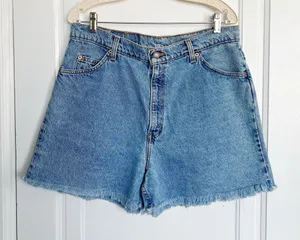 Levi’s • vintage 920 jean shorts orange tab high waisted 90s mom frayed cutoffs thumbnail 1