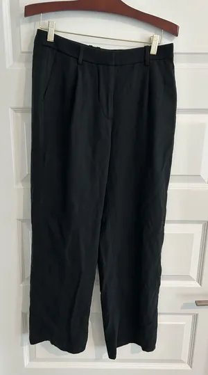 J Crew Straight Leg Pants Black Size 8 thumbnail 1