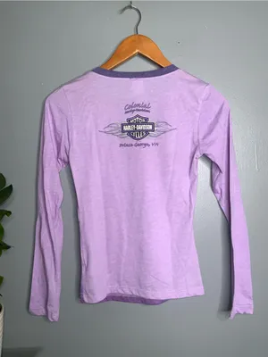 Harley-Davidson Lavender Ombre Long-Sleeve Graphic Tee Small thumbnail 5