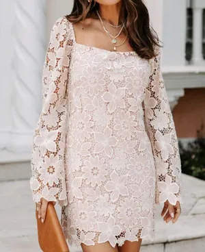 VICI | Cynthia Cotton Floral Crochet Mini Dress thumbnail 2