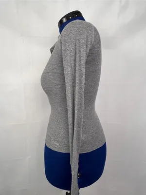 Aeropostale Ribbed Henley Long Sleeve Top, Size: X-Small thumbnail 4