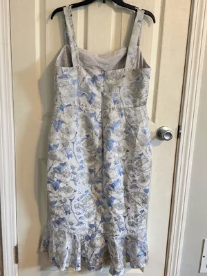NWT JJ's House Avera Jacquard Floral Midi Dress, Size XL thumbnail 2