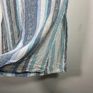 Indigo‎ Rein Blue Striped Linen Blend Wide Leg Paperbag Waist Pants Womens Small thumbnail 8