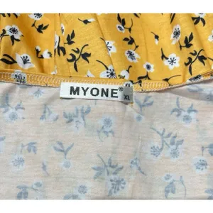 MYONE Boho Floral Print Square Neck Midi Dress Size XL New Without Tag thumbnail 7