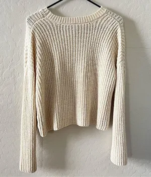Moon & Maddison Cream Knit Sweater thumbnail 4