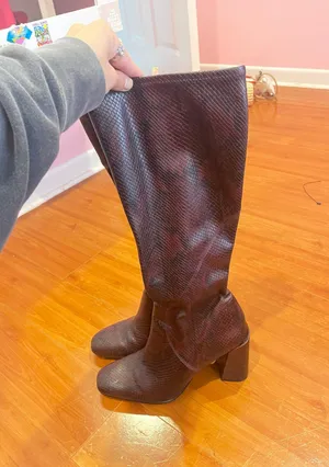 Franco Sarto Red Snake Gardenia Boots thumbnail 1