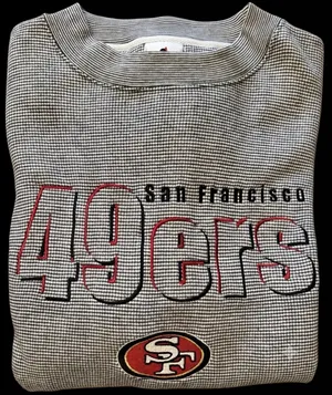 Riddell San Francisco 49ers Houndstooth Crewneck Sweatshirt NFL Gray Black White thumbnail 15