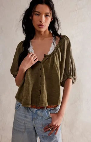 NWT Free People We The Free Sunset Tee Size Small thumbnail 1