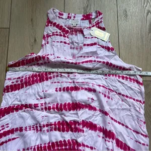 Mud Pie Pink and White Tie-Dye Cover-Up Swing Dress NWT Medium thumbnail 8