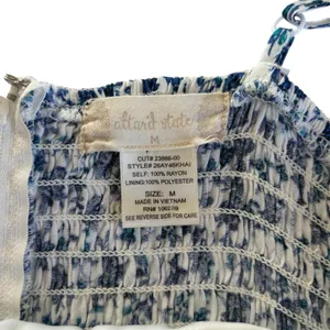Altar’d State Blue and White Floral Print Faux Wrap Romper Women’s Medium thumbnail 2