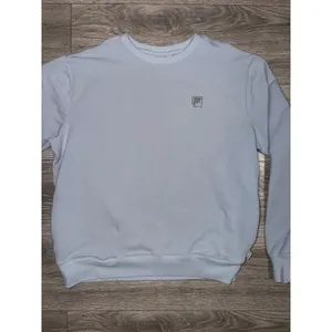 Fila Women Medium Light Blue Crewneck Sweatshirt Cotton Blend French Terry Retro thumbnail 5