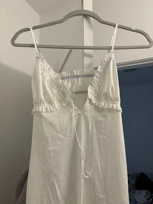 SHEIN white backless summer sundress Size XXS thumbnail 5