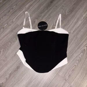 White Fox Boutique Black The Feel Spark Bustier Top thumbnail 1