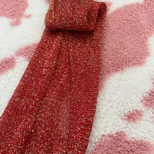 Y2K Metallic Rust Red Glitter Fringe Scarf Fairy Grunge Boho Shimmer Wrap thumbnail 2