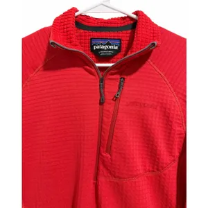 Patagonia Regulator R1 Pullover Fleece Jacket Bright Red Women's Size‎ Large thumbnail 3