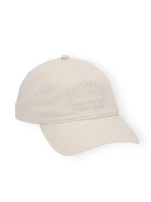 GANNI Patch Cap Hat in Egret NWT thumbnail 2