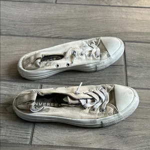 Converse Off-White Slip-On Sneakers well worn thumbnail 3