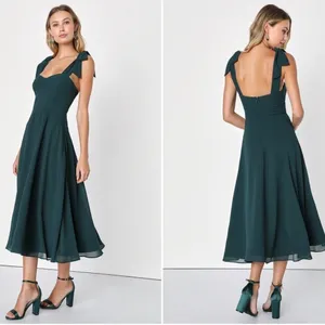 LULUS Prom Wedding Bridesmaid Sexy Classy Bustier Flowy Flirty Midi Dress thumbnail 3