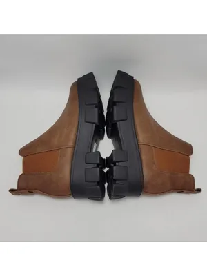 Tinstree Women's Chunky Platform Chelsea Slip On Lug Sole Boot Size 9.5 Brown thumbnail 10