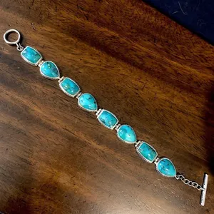 Barse Turquoise Sterling Silver Necklace Earrings Bracelet Ring Rope Accent Set thumbnail 6