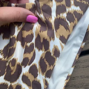 NWT aerie large bikini cheetah print brown high cut swim bottom thumbnail 4