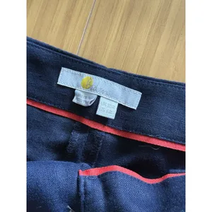 Boden Eldon Linen Wide Leg Trousers Pants Size 6 US Navy Blue Career Office thumbnail 7