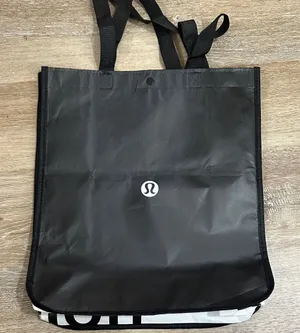 Lululemon Black Tote Bag - reusable bag thumbnail 1