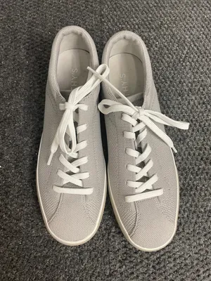 Rothys The Lace Up womens gray sneakers tie shoes size 10 thumbnail 3