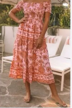 Vici‎ dolls pink and orange dress Large thumbnail 1