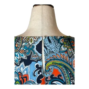 J Crew Dress Women 4 Blue‎ Jules Moonglow Paisley Gallery Boho Hippie Mini Shift thumbnail 4