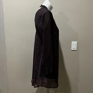 Astr burgundy floral short dress thumbnail 4
