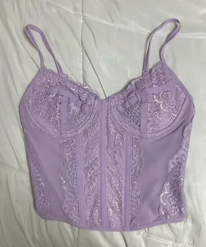 Francesca's Lilac Corset Top thumbnail 1