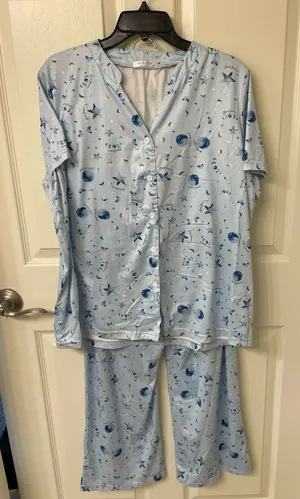 Moon and Stars PJ Set Blue Size XL thumbnail 1