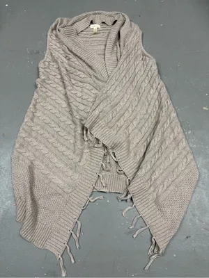 Matilda Jane Sweater Vest Womens Small Knit Fringed Wrap Cottagecore Grandmacore thumbnail 1