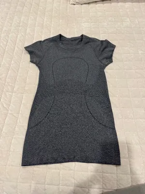 Lululemon Swiftly Tech Short Sleeve Crew Heathered Black thumbnail 2