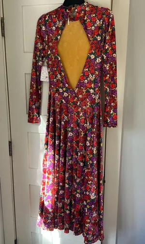 SOLD Heartland Crush Velvet MIDI Dress XS thumbnail 6